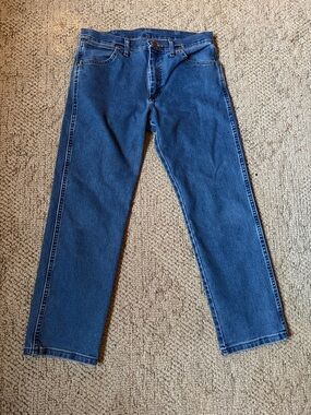 Wrangler Straight-Leg Blue Jeans